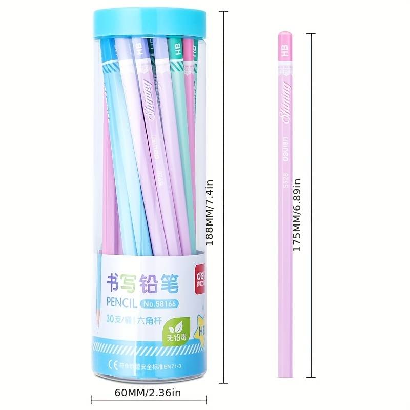 30pcs/box, 2B/HB Long-lasting Graphite Pencils Non-toxic Simple Pencils  Assorted Colors Graphite Pencils 2B/HB Pencils For Drawing Sketching  Writing